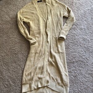 Able Cream Cardigan Sweater with Classic Knit Design